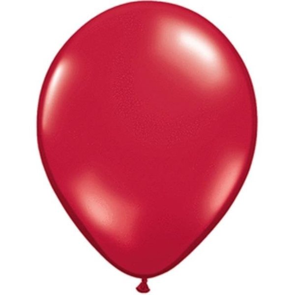 Mayflower Distributing Qualatex 6238 11 in. Ruby Red Latex Balloon - 25 Count 6238